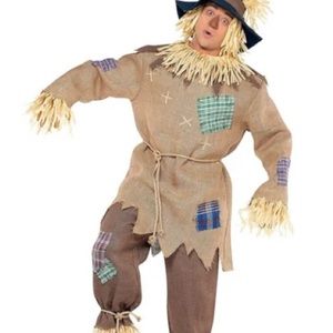 Mr. Scarecrow Brown Scare Crow Classic Fancy Dress Up Halloween Adult Costume